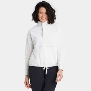White Sherpa Pullover Sweatshirt [Target]